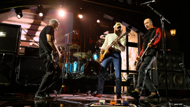 Watch official pro-shot footage of Post Malone and Nirvana members performing Smells Like Teen Spirit for Saturday Night Live’s 50th anniversary