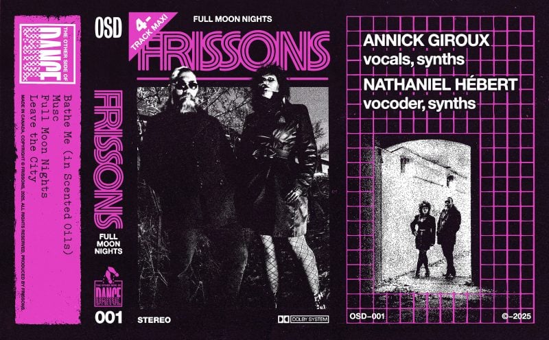 Quebec Minimal Synth Duo Frissons Release “Full Moon Nights” Maxi Single — Watch Video for “Bathe Me (In Scented Oils)”