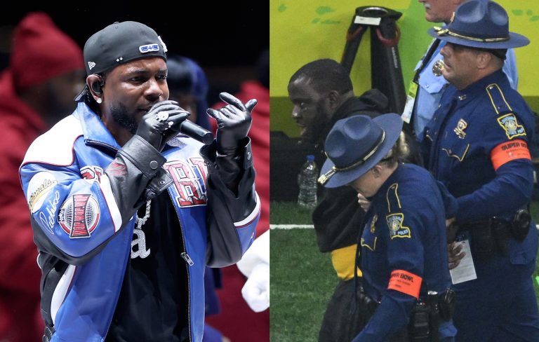 Dancer chased off field during Kendrick Lamar’s Super Bowl Halftime Show for waving Palestine flag