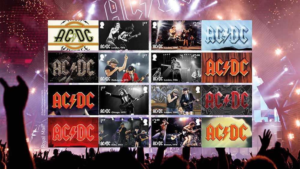 “For those about to collect, we salute you”: Royal Mail launch range of AC/DC postage stamps