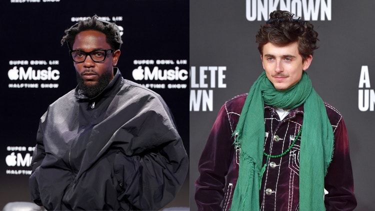 Watch Kendrick Lamar And Timothée Chalamet Bond Over “The Heart Pt. 2” Ahead Of The Super Bowl LIX
