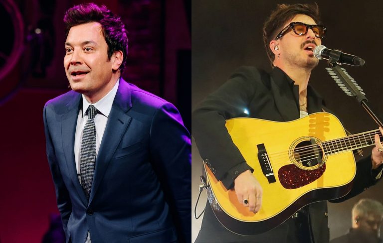 Watch Jimmy Fallon give Mumford & Sons a hilariously long intro on the ‘Tonight Show’ after ‘SNL 50’ concert snub