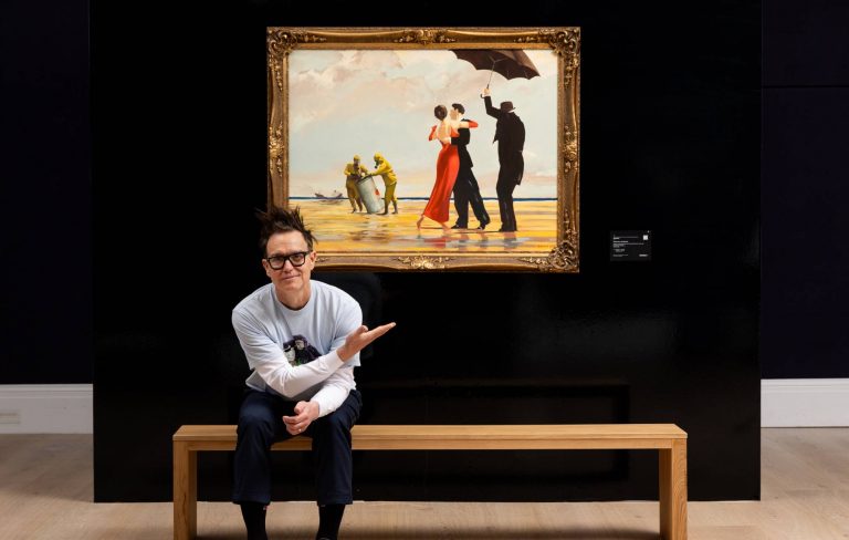 Banksy’s ‘Crude Oil (Vettriano)’ – owned by Blink-182’s Mark Hoppus – sells for £4.3million