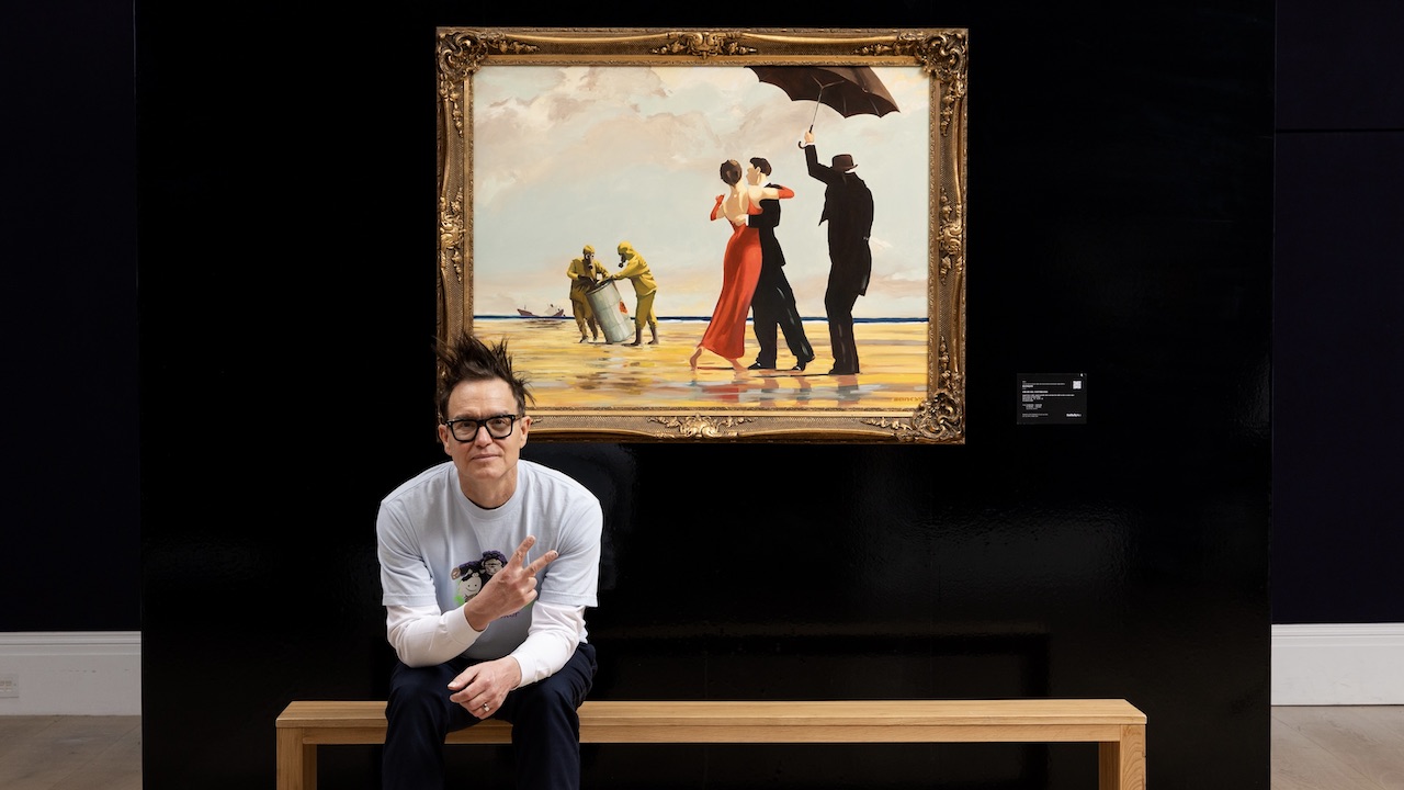 “I want to be a f***ing Medici.” A Banksy original formerly owned by Blink-182’s Mark Hoppus has sold for  £4.3million at auction, and the punk rocker wants to use the money to buy work from upcoming artists.