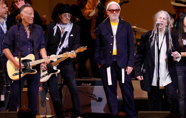 Watch Bruce Springsteen, Flea, Karen O and more jam with Patti Smith at all-star tribute gig