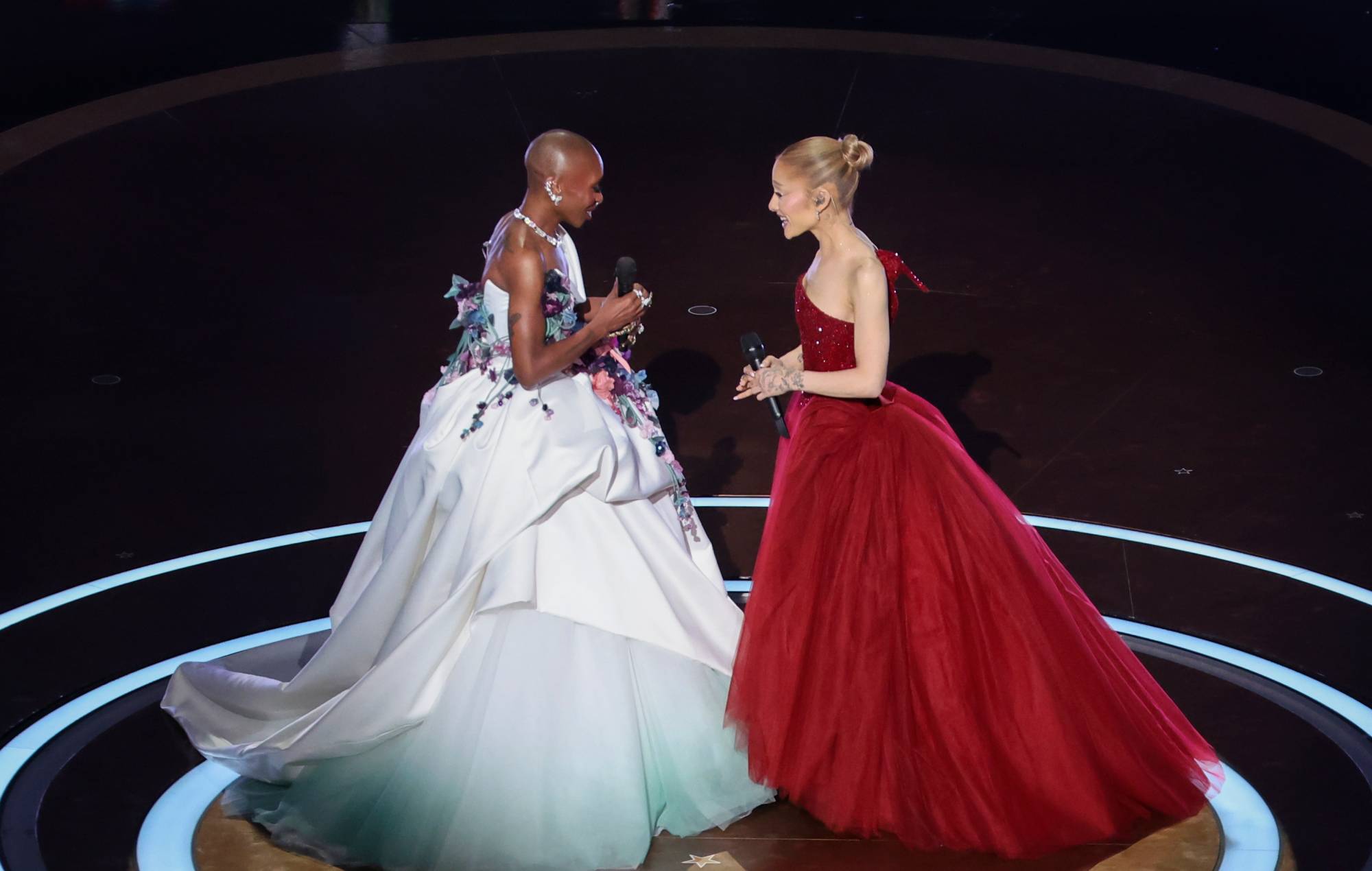 Watch ‘Wicked’ stars Ariana Grande and Cynthia Erivo open 2025 Oscars with ‘Defying Gravity’