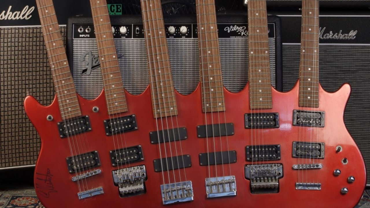 A ludicrous six-neck guitar played by Spinal Tap has gone to auction – and you better buy it before I do