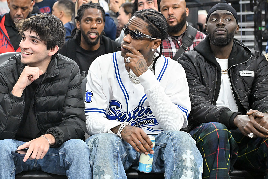 Travis Scott Rocks New Air Jordan 1 Low Collaboration To Clippers Game