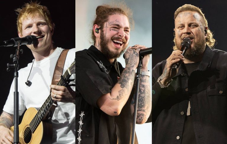 Watch Ed Sheeran and Jelly Roll join Post Malone as he closes Coachella 2025
