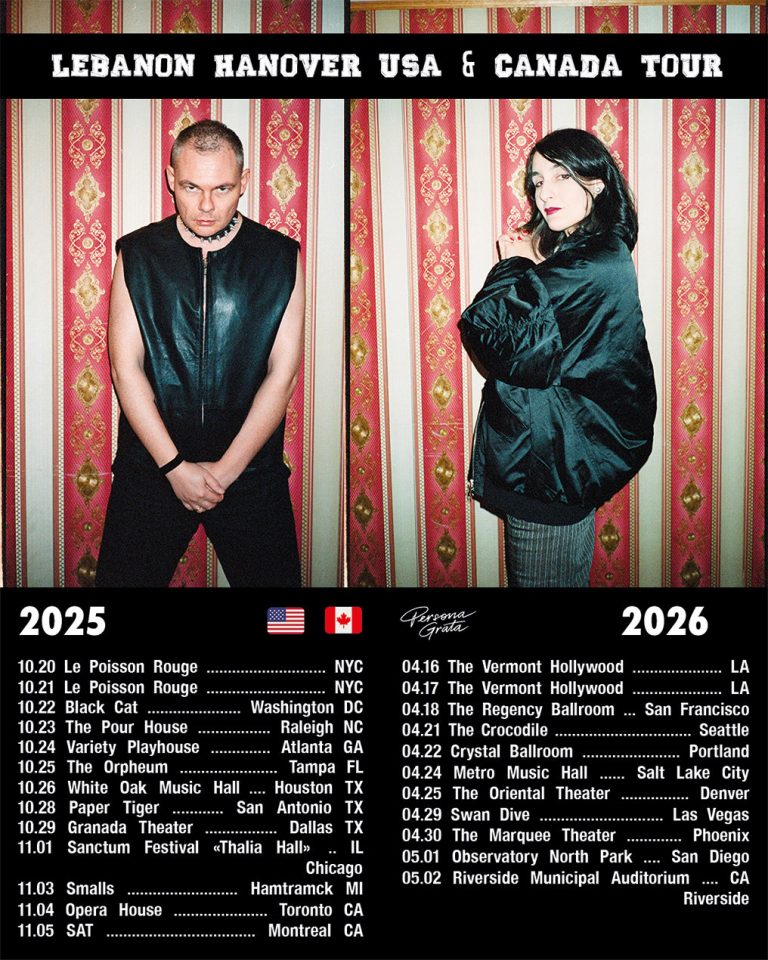 Lebanon Hanover Announce USA and Canada Tour Dates for 2025 and 2026