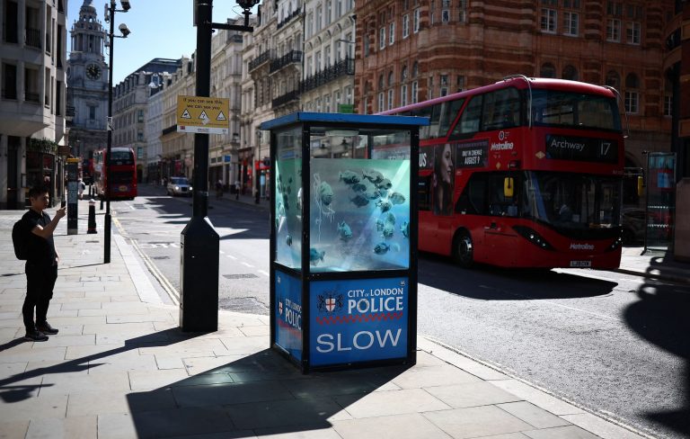 Suspected new Banksy artwork appears overnight in Central London