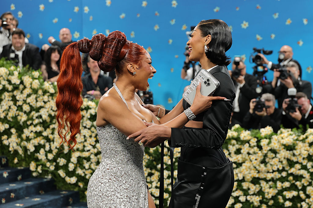 Megan Thee Stallion & Other Celebs Break Anna Wintour’s Strict “No-Phone” Rule During Met Gala Reception