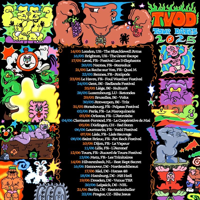 Brooklyn Post-Punk Outfit TVOD Unleash Apocalyptic Animated Video for “Party Time” — European Tour Currently Underway