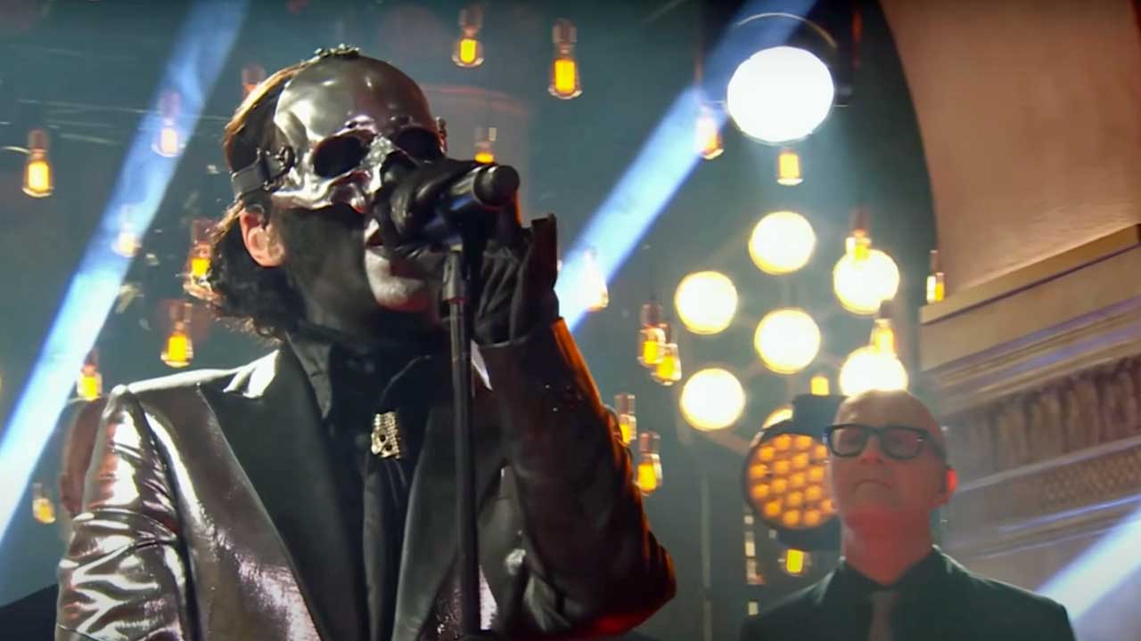 Watch Ghost’s Tobias Forge sing Queen’s Bohemian Rhapsody as Brian May and Roger Taylor look on