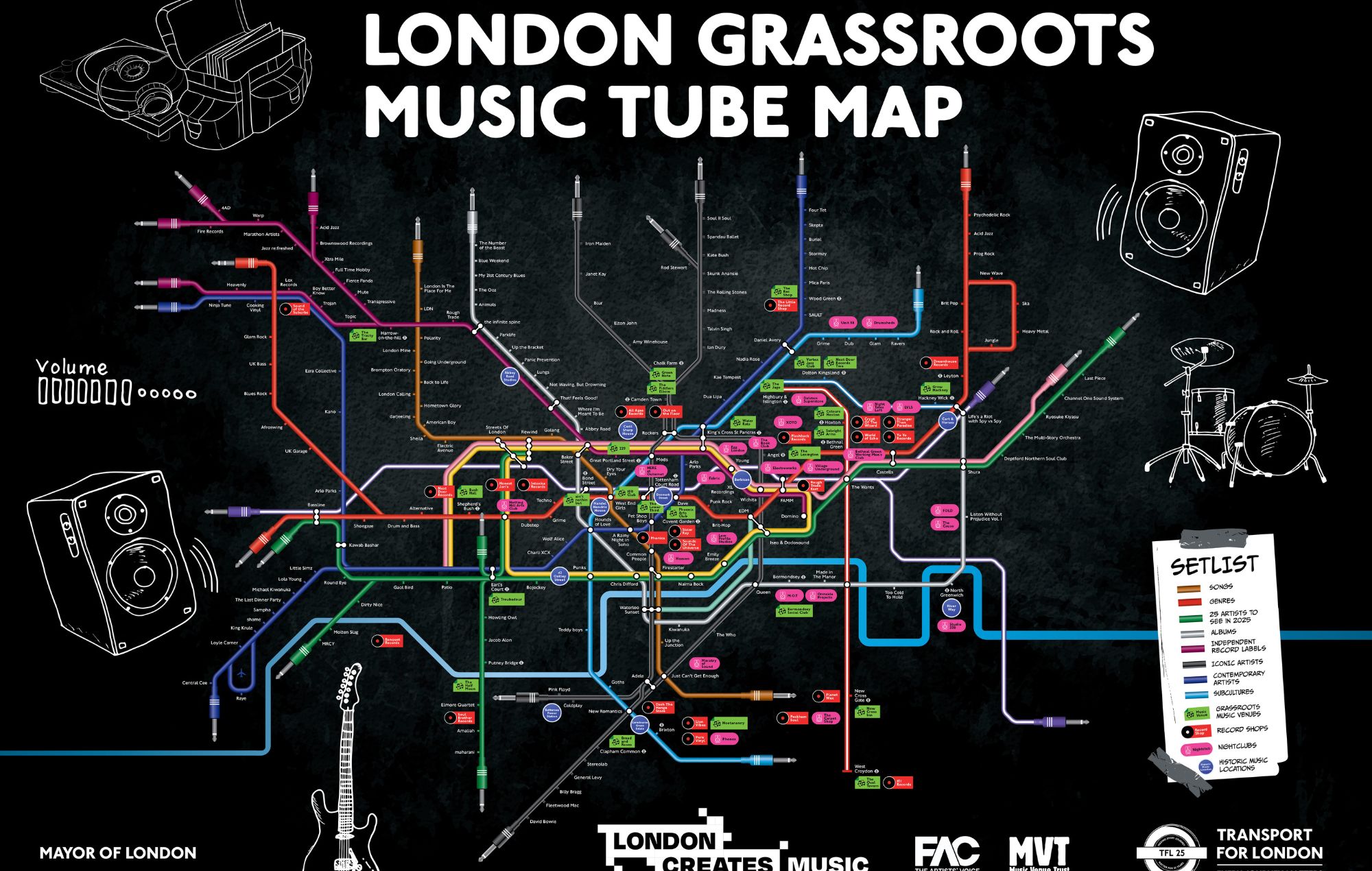 London launches Tube map of city’s grassroots music venues
