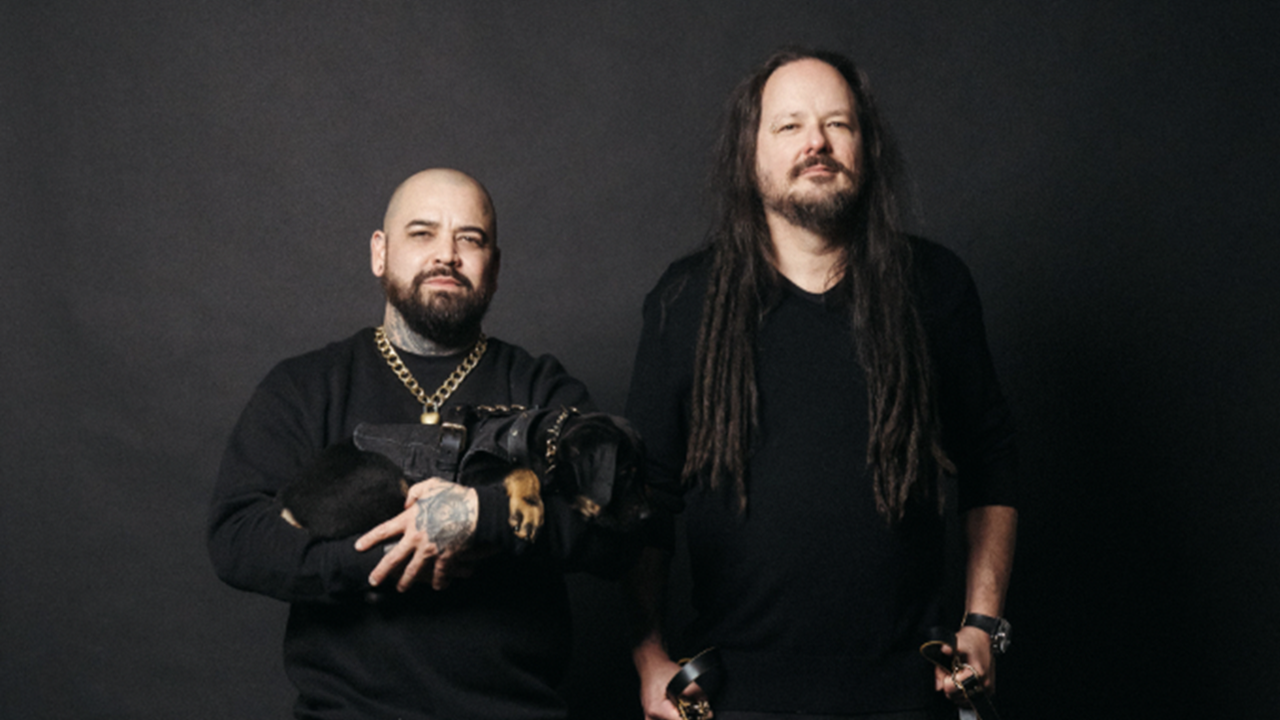 “We need pets – they make us live longer.” Korn’s Jonathan Davis teams up with fashion designer Ashton Michael to raise money for a dog shelter with his pet brand Freak On A Leash