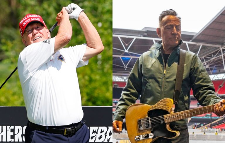 Trump shares bizarre fake clip of himself attacking Bruce Springsteen with a golf ball