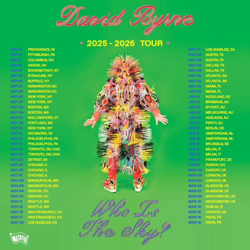 David Byrne Announces New Album “Who Is The Sky?” and World Tour — Watch Video for “Everybody Laughs”