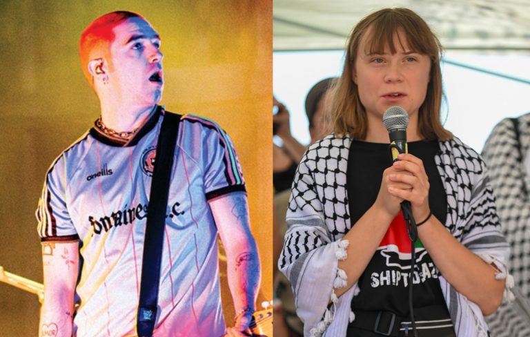 Greta Thunberg pictured in Fontaines D.C. Palestine aid football shirt on ‘Freedom Flotilla’ trip to Gaza