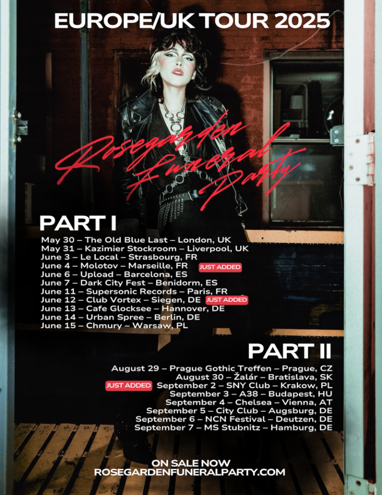 Rosegarden Funeral Party Releases Tour BTS Video for Title Track “From the Ashes” Ahead of European Dates
