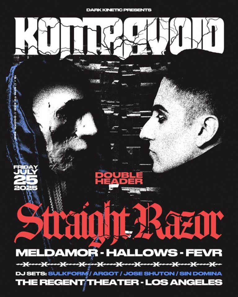 Straightrazor and Kontravoid to Perform Double Header Industrial-Darkwave Bill at The Regent in Los Angeles