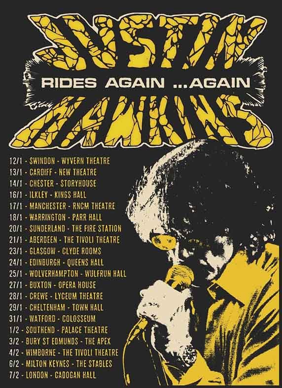 Justin Hawkins Announced 2026 UK Tour