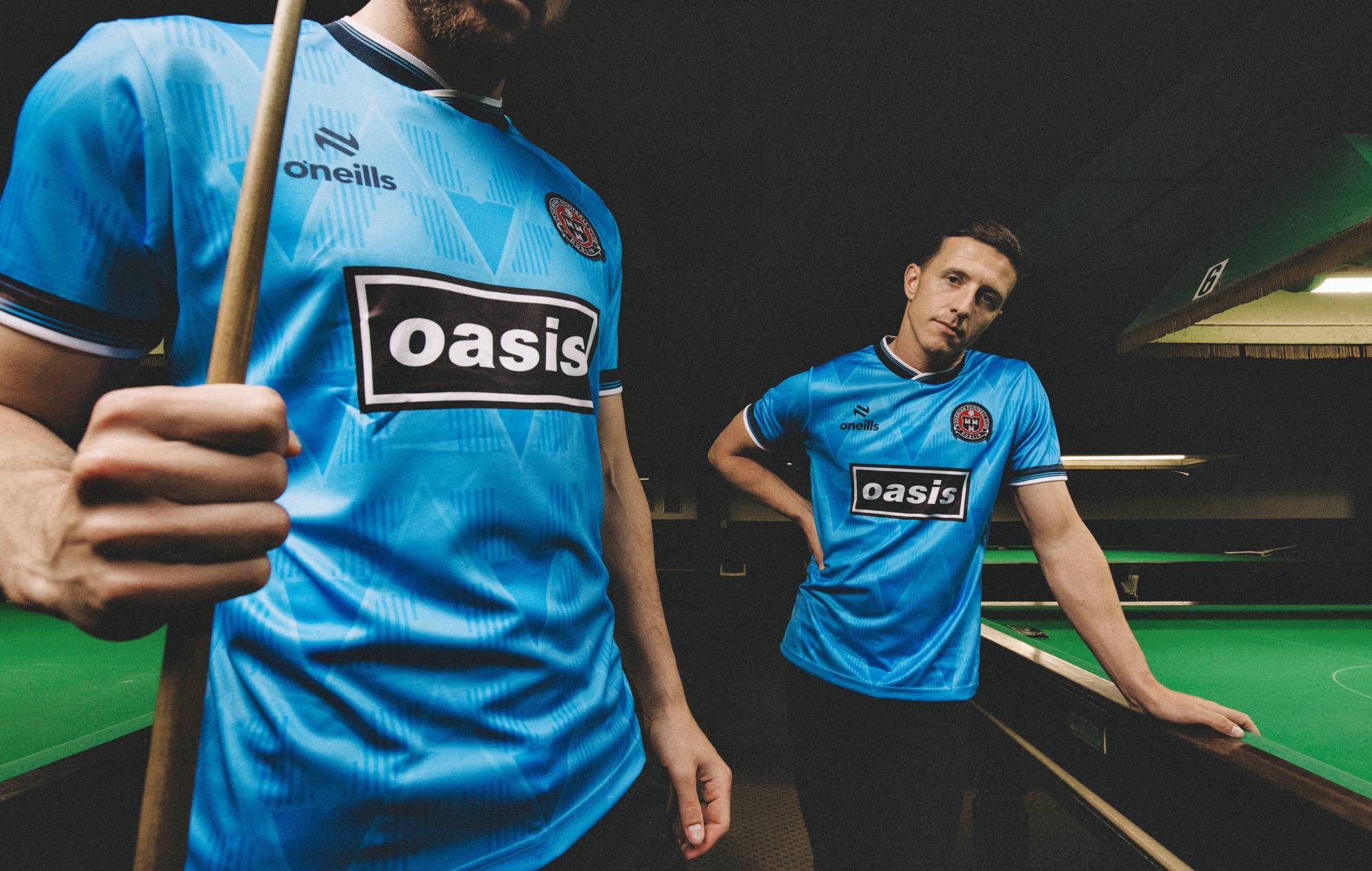 Oasis team up with Bohemian FC for new football shirt ahead of reunion tour