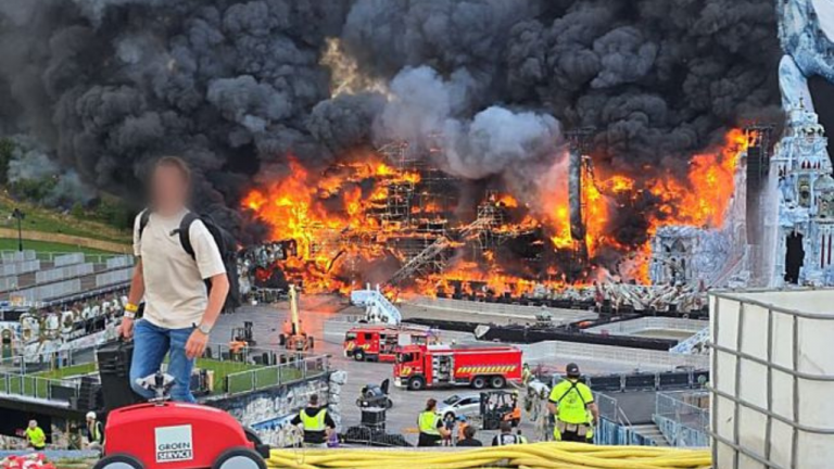 Metallica save dance music festival from cancellation after fire destroys main stage