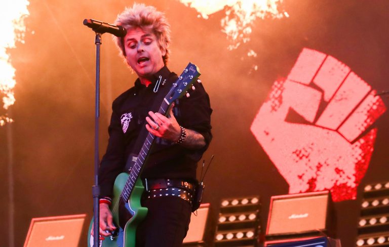 Green Day’s Billie Joe Armstrong plays national anthem and leads chant of “Fuck Donald Trump” on Independence Day