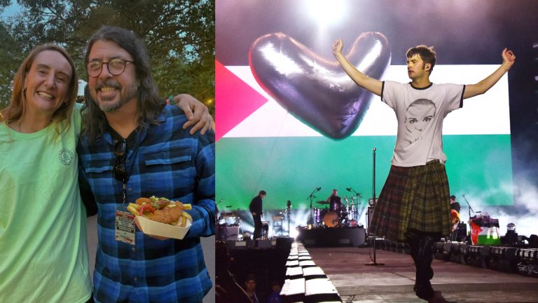 If you were wondering why Dave Grohl didn’t make an appearance at Black Sabbath’s final gig in Birmingham, it’s because he was watching Kneecap and Fontaines D.C. play in London instead