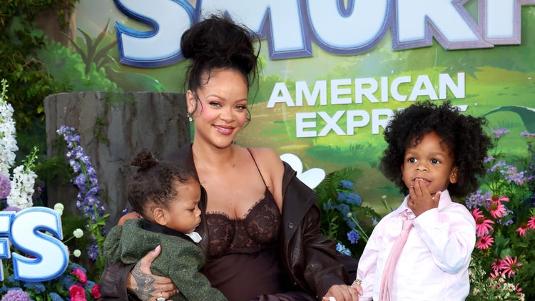 RZA And Riot Join Rihanna For Red Carpet Debut At ‘Smurfs’ Premiere — See The Photos Here