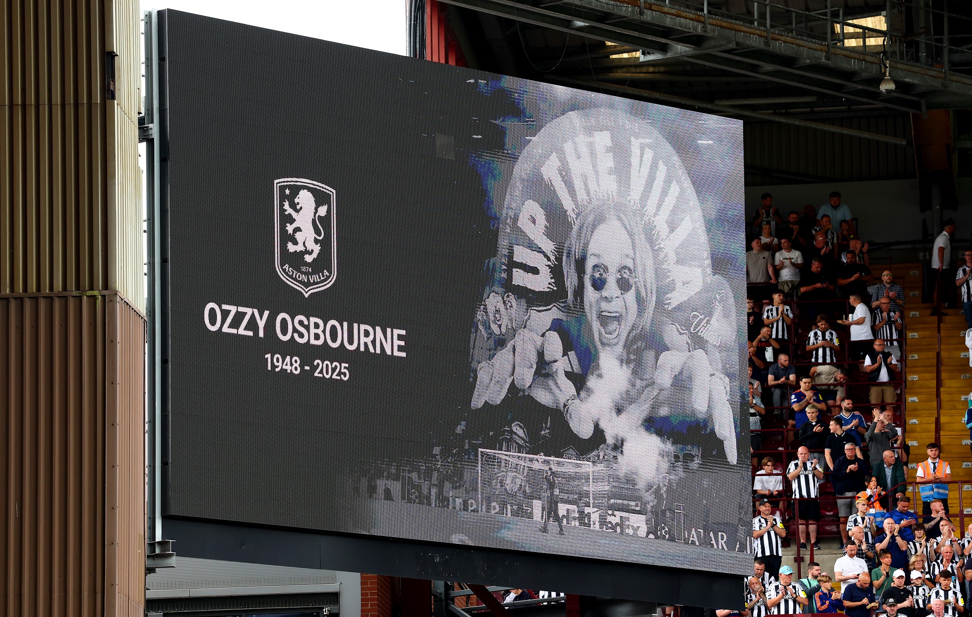 Watch Aston Villa pay tribute to Ozzy Osbourne during their opening Premier League match