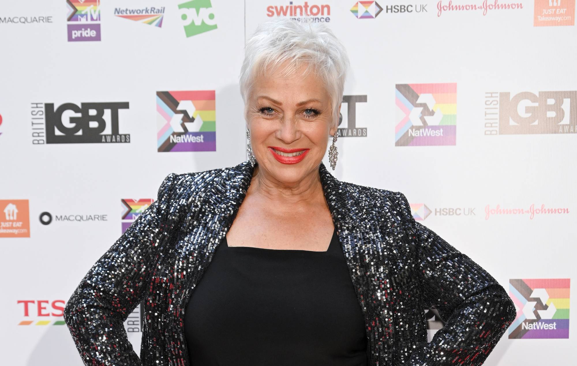 Denise Welch is auctioning off her Glastonbury ‘Brat’ flag for charity