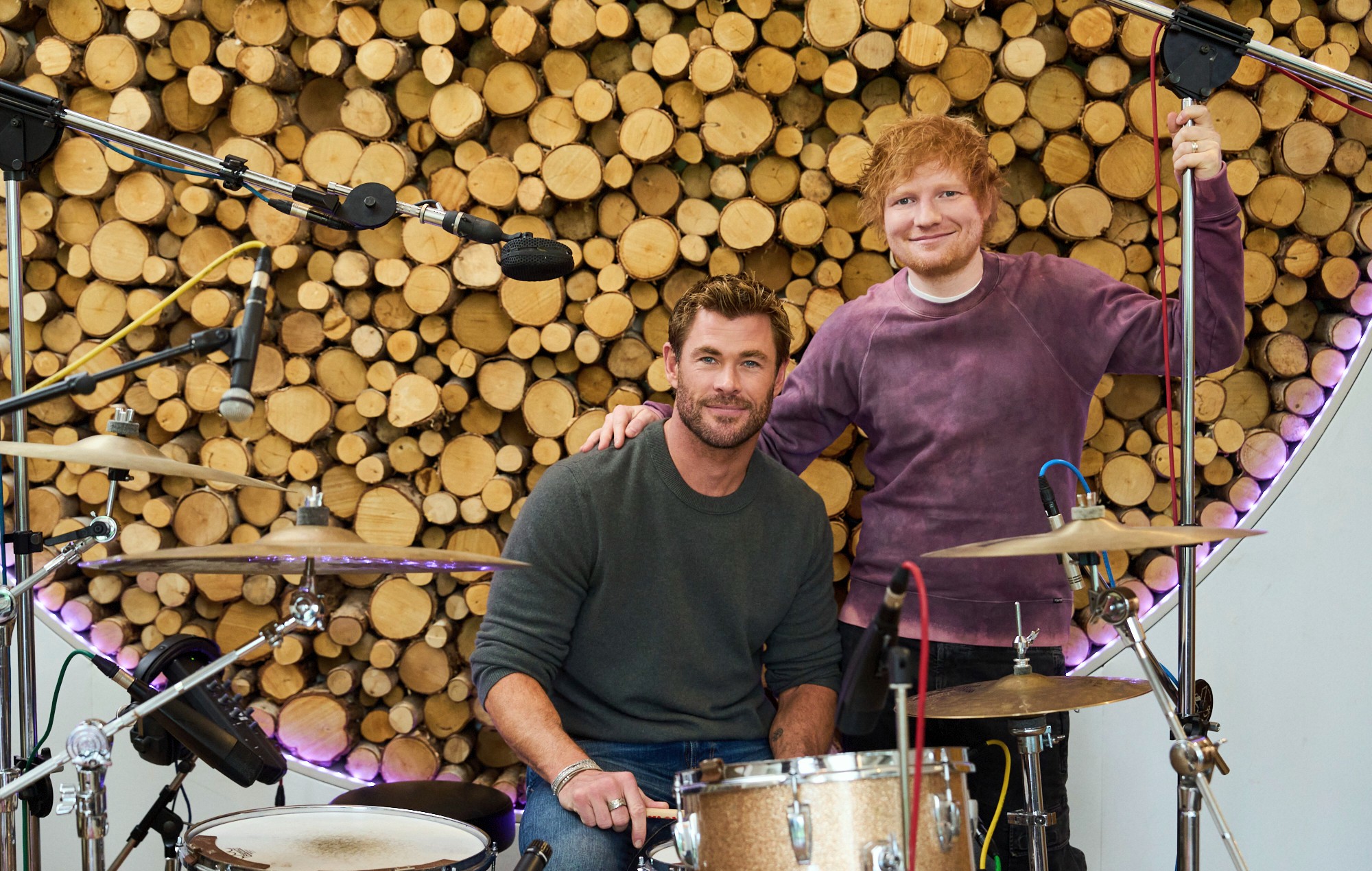Chris Hemsworth struggled with very basic drum lessons ahead of Ed Sheeran guest spot – exclusive clip