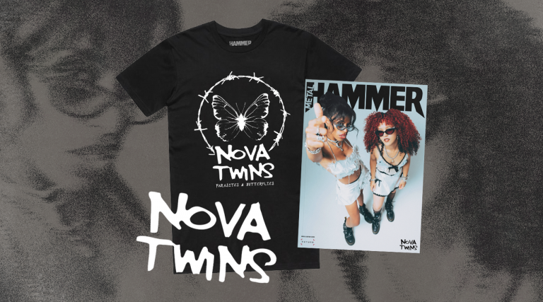 Get the latest issue of Metal Hammer with an exclusive glow-in-the-dark Nova Twins t-shirt, celebrating the release of new album Parasites & Butterflies