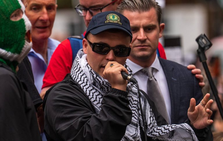 Terrorism case against Kneecap’s Mo Chara adjourned by court in London after legal team says charge should be thrown out