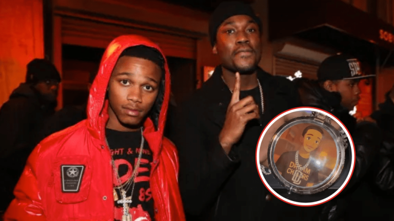 Meek Mill Gets New Iced Out Chain To Honor Lil Snupe