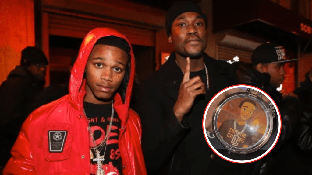 Meek Mill Gets New Iced Out Chain To Honor Lil Snupe