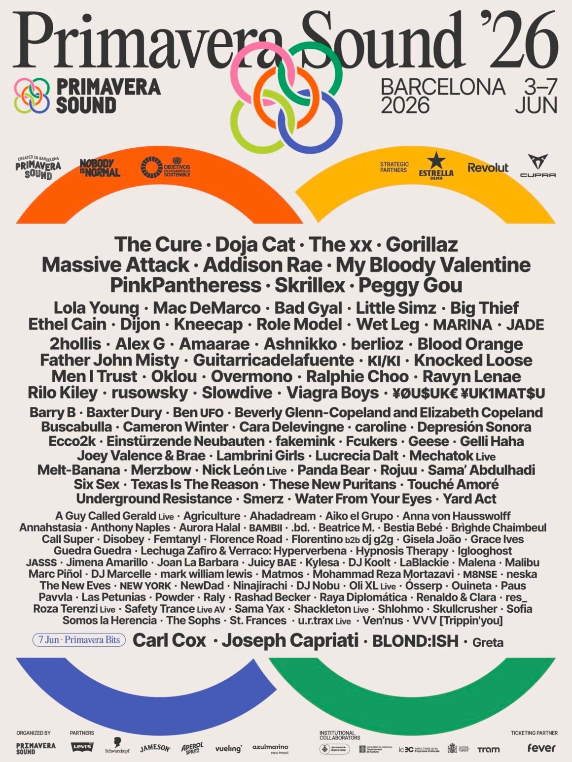 The Cure to Headline Primavera Sound 2026 with My Bloody Valentine, Massive Attack, Slowdive, and More!