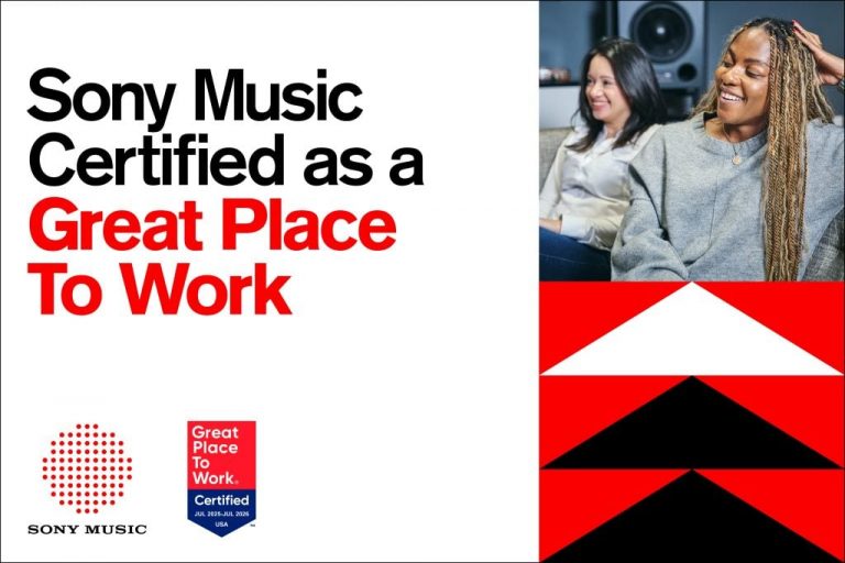 Sony Music Certified as a Great Place To Work