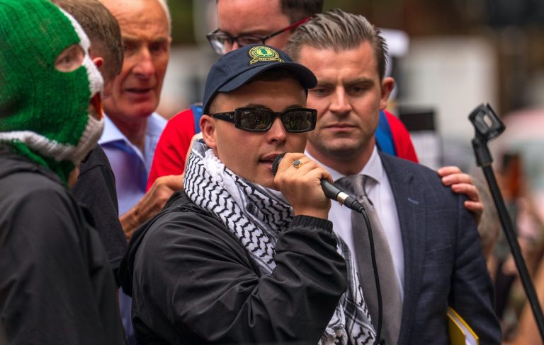 Kneecap hit out at London Met Police for section 14 order for supporters outside court case after last two hearings “were entirely peaceful and a loving show of solidarity”