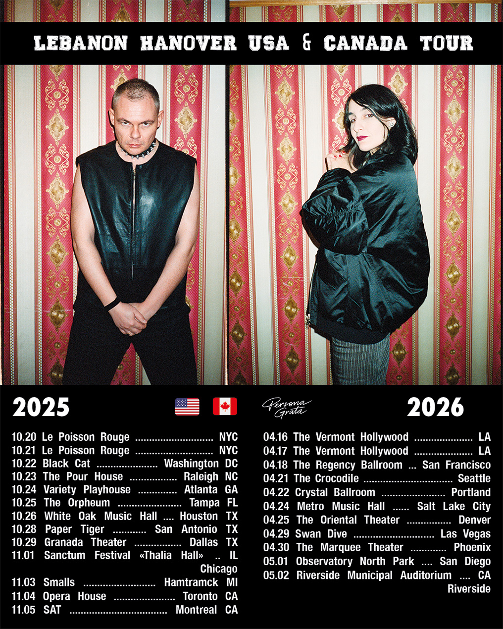 Lebanon Hanover Begin Their Fall North American Tour Today — New Album “Asylum Lullabies” Out Now via Fabrika Records