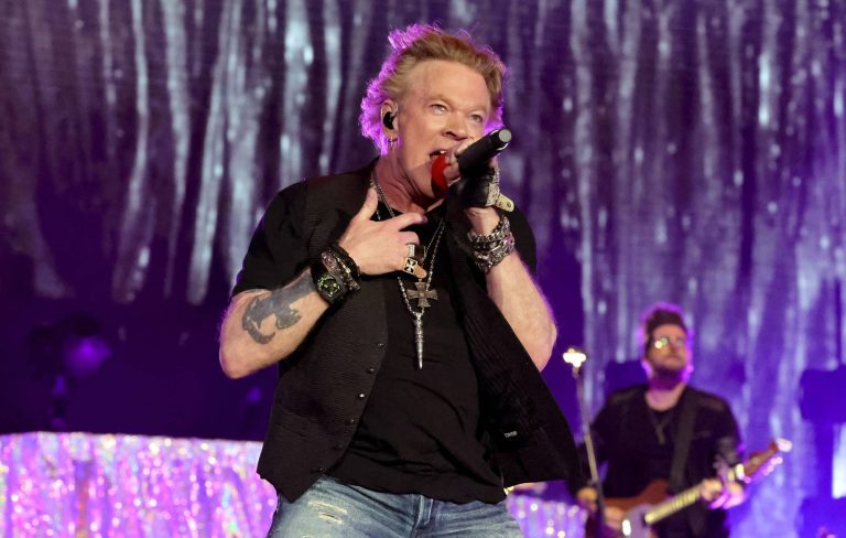 Watch Axl Rose throw mic at and kick new Guns N’ Roses drummer’s kit before storming off stage in Argentina