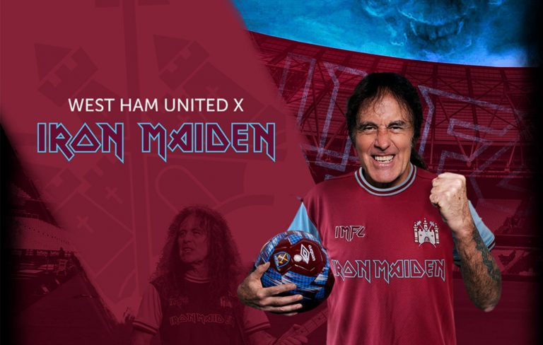 Iron Maiden team up with West Ham United for new double anniversary football shirt