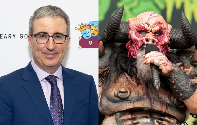 John Oliver auctioning off bidet signed by Gwar’s Blöthar to raise funds for public media