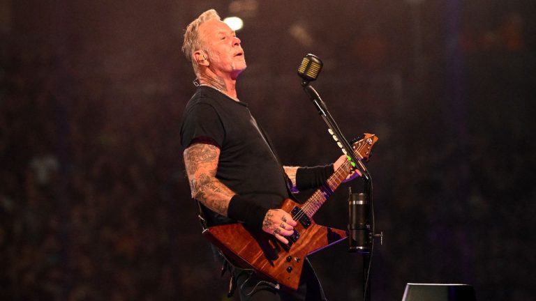 Two Metallica fans have been arrested after climbing over part of the band’s set at a show in Perth, Australia on Saturday