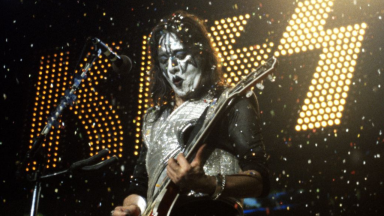 Watch unmasked Kiss pay emotional tribute to late Ace Frehley at Las Vegas show