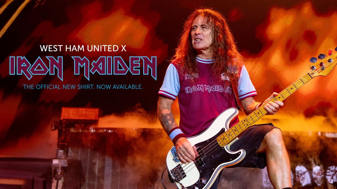 Iron Maiden team up with West Ham United for joint 50th anniversary football jersey