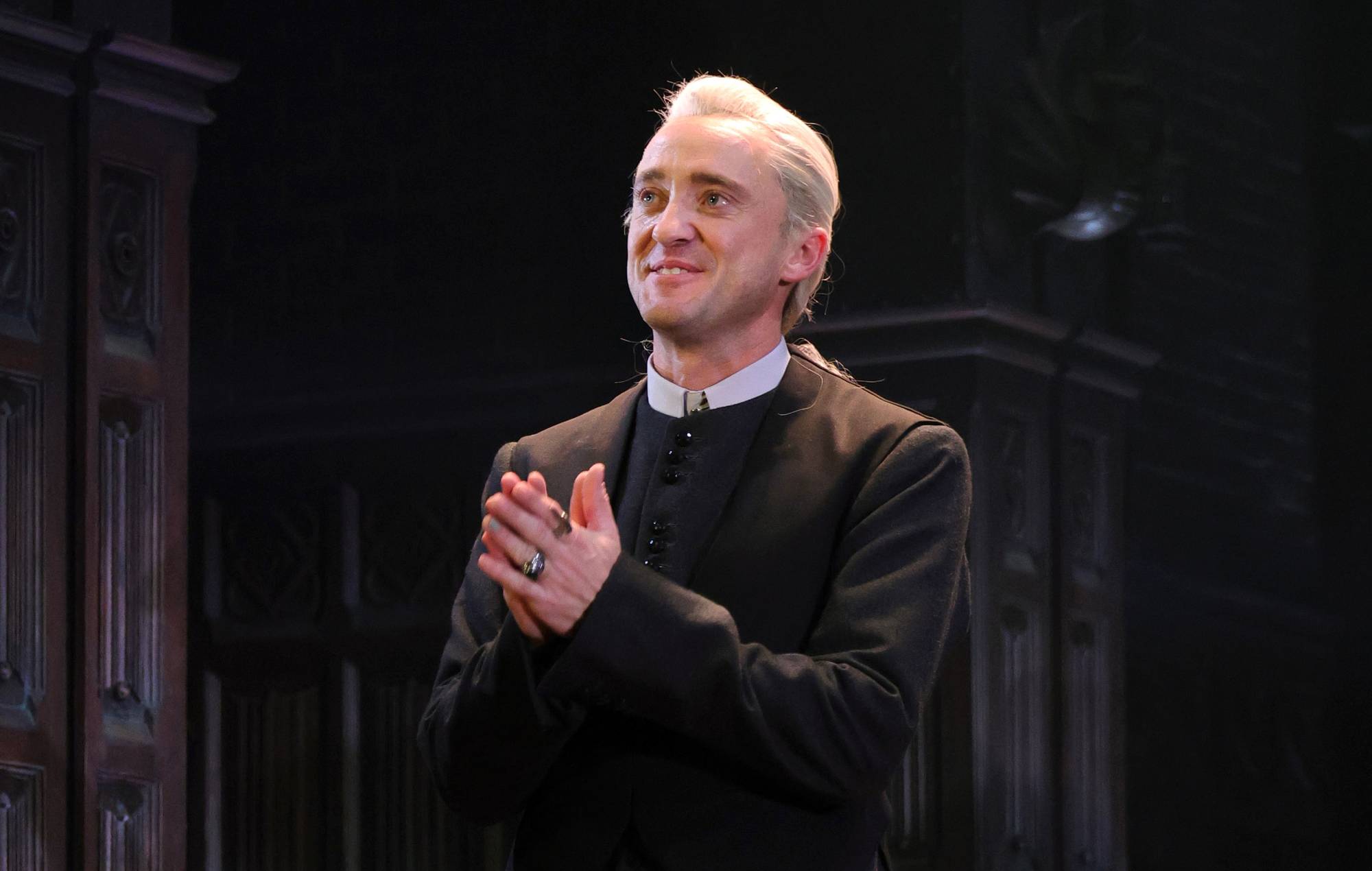Tom Felton receives giant ovation for return as Draco Malfoy in Harry Potter Broadway sequel