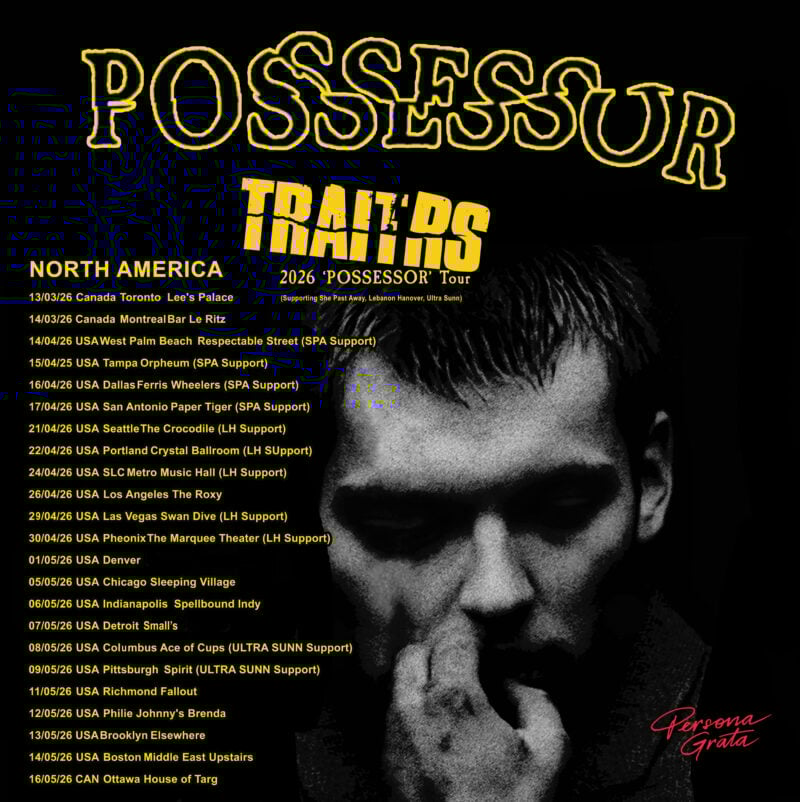 Toronto Post-Punk Duo TRAITRS Release New Single “I Was Ill, You Were Wrong” From Forthcoming Album “Possessor” — 2026 North American Tour Announced!